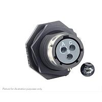 Eaton Souriau-Sunbank UTGX712D3S32 ຮັບກະປຸກ Jam nut receptacle & hold down clips, ບໍ່ມີ backshell, ມີ 3 ຕິດຕໍ່ PCB ຍິງ, IP68/69K ໃນສະພາບບໍ່ໄດ້ຕິດກັນ