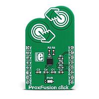 Mikroe MIKROE-2920 ອຸປະກອນສັນເຊີຍປະສົມ Capacitive, Hall-Effect Sensor ProxFusion click