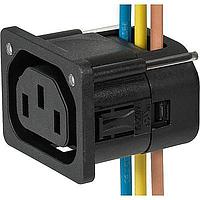 Schurter 3-104-298 ປຸ່ມອອກ 10A APP OUTLET 2.5mm 12AWG V & S LOCK BL