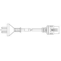 Volex VL-2636-33-200 ສາຍພະລັງງານ AC ລະດັບໂຮງໝໍ 16A/250V CHINEZ HOSP 6FT 4IN (1.9m) ສີດຳ