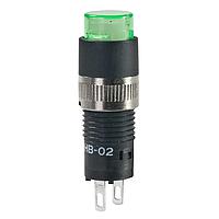 NKK Switches HB02KW01-5F-FB ຕົວບອກສະແດງຕິດຕູ້ / ຕົວບອກສະແດງສະຫນັບສະຫນູນ RND INDCTR ແສງ LED ສີຂຽວ GRN LENS/WHT DIFUSER