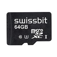 Swissbit SFSD064GN1AM1MT-E-5E-211-STD ບັດ MicroSD ອຸດສາຫະກຳ microSD Card, S-55u, 64 GB, 3D TLC Flash, -25C ຫາ +85C