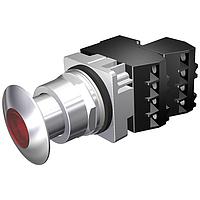 SIEMENS 52PP2G2B Push-Pull PP2,MTD,XFMR 120V,CHR-RED,2NO-2NC