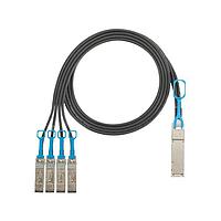 Panduit PHQ4SFPXA1MBL ເຄັບເລີຍ Ethernet / ເຄັບເລີຍເຊື່ອມຕໍ່ QSFP+ ໄປ SFP+ ສາຍສົດ Hydra Copper Cable Assembl