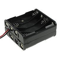 Eagle Plastic Devices 12BH483-GR ຄລິບແບດເຕີຣີ 8 "AAA" ມີກັບ 6" LDS ສີດຳ