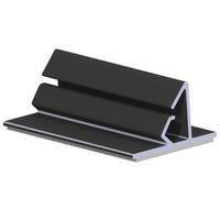 Essentra Components BMS-SA-48 Horizontal Card Glide Card Guide,Adh Mnt,Black,4Ft Lg
