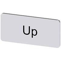 SIEMENS 3SU19000AC810DL0 ແຜ່ນປ້າຍ, Up ປ້າຍຈາລຶກ, ສີເງິນ 12.5 X 27MM, UP