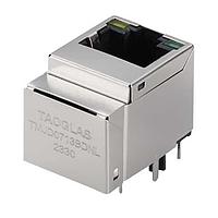 Taoglas TMJD0713BDNL ຕົວເຊື່ອມຕໍ່ມາກເນຕິກ RJ45 ICM, 1G Base-T, 1x1, ຕັ້ງພູມ, 10 ຂາ THT, T+CMC, ຂັບເຄື່ອນປະຕິບັດ, ມີການປ້ອງກັນດ້ວຍຂັ້ນ, LED, ລະດັບການຄ້າ