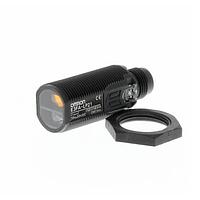 OMRON E3FA-LN21 ເຊັນເຊີ Photoelectric ທີ່ມີເຄື່ອງຂະຫຍາຍສຽງໃນຕົວ (100 mm, background suppression, plastic, NPN, M12)