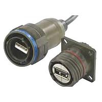 Amphenol Socapex USBFTV72N03A ສາຍ USB / ສາຍ IEEE 1394 USB Fld J/N Rec ຊຸດສາຍ 0.3M USB-A