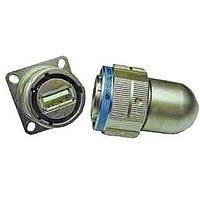 Amphenol Socapex USBBFTV7PE2G ຕົວເຊື່ອມ USB Type A 4-ຮອນຮອບ ສອດເດີດ Recept Jam Nut ເຫຼັ້ມເຫຼັ້ມແບບເຫຼັ້ມທອງ Bkshll