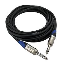 Io Audio Technologies IO-IC109020-M2MBL ສາຍສຽງ Audio Cable Assembly, 1/4" TS ເຖິງ 1/4" TS, ຂໍ້ຕໍ່ Shark Blue, Mono, 20 Foot