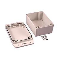 Hammond Manufacturing 1555F2F42GY ກອງປົກຄຸມມີຂອບຢູ່ກັນນ້ຳ/ໂປລິຄາບ 4.7x3.6x2.5" ມີຂອບ