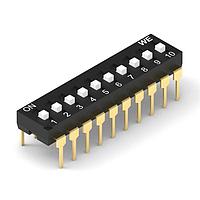 Wurth Elektronik 418127270910 ສະຫນັບ DIP WS-DITV Dip Sw 10Pin Horiz Box Typ Black