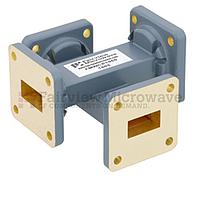 Fairview FMWCP1050 50 dB WR-62 Waveguide Crossguide Coupler With UG-419/U Square Cover Flange from 12.4 GHz to 18 GHz