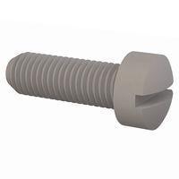 Essentra Components 012528F075 ສກຣູດເຄື່ອງຈັກ Fillister Slotted Screw, 1/4-28 Thread, 3/4 Lg