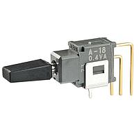 NKK Switches A18KV1-AA ປຸ່ມສະຫງວນຍ່ອຍປອດແພດຂອງກະບອກ SPDT (ON)-OFF-(ON) ແບບຕັ້ງຕົວພ້ອມຂາຍອອກ INLINE BRKT