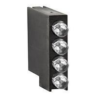 BIVAR H455CHHGGDL ຕົວບອກກະບອດ LED LED Assembly, ມຸມຂວາ, LED 3mm, ລະດັບສີ່, 1 ສະຖານີ, HE ແດງ, HE ແດງ, ເຂື່ອງ, ເຂື່ອງ, ເລນສແບບກະຈາຍແສງ, ກະທົບກະຕຸ້ນຕ່ຳ.