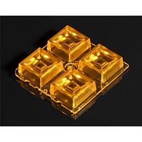 Ledil C19175_AMBER-2X2-W ເລນ LED ຫຼາຍເລນ ສີ່ມຸມ ສີ່ຕໍ່ຕຳແໜ່ງ 50.0mm (D) 8.50m