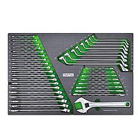 TOPTUL GED3649 ການປະສົມປະສານ, Double Open End & Double Ring Wrench Set (36 pcs)