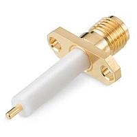 Wurth Elektronik 60312412114518 ປາເນລ ຣີເຊບເຕກເລດ WR-SMA 15mm 2-HOLE FLG STRAGHT RND POST