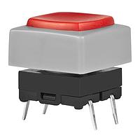 NKK Switches JB15KP-4CH ປຸ່ມສະຫນອງສະຕິກ OFF(ON) ປຸ່ມແດງ ກະບູກສີເທົາ ກະບູກຕົວຕັ້ງ PC