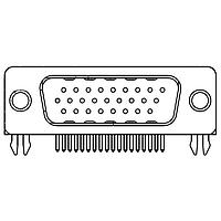 Amphenol Commercial Products L717HDA26PD1CHC309 ຕໍ່ຕໍ່ D-Sub ຄວາມໜາແຮງສູງ Dsub, ສັນຍານປັດຈຸບັນ 3A, ຄວາມໜາແຮງສູງ, ມຸມຂວາ PCB ຜ່ານຮູ, FP=8.89mm (.350"), 26 ຂາ, 0.76m (30 in) ທອງ, 4-40 ນັກສອງດ້ານໜ້າ, ແທບດິນ, ມີ Boardlock