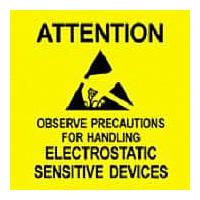 Desco 06722 ປ້າຍ ESD 2" X 2" 500 ມໍ