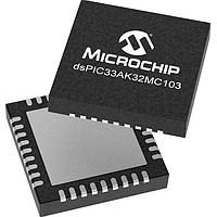 Microchip Technology dsPIC33AK32MC103T-E/M7 ຕົວຄວບຄຸມສັນຍານດິຈິຕອນ Single-Core dsPIC33A, FPU, 200MHz, 32K Flash, 8K RAM, MC-PWM, 12-bit ADCs, Op Amps, Comp.