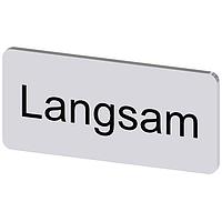 SIEMENS 3SU19000AC810AN0 ປ້າຍປະກັດ, Langsam INSCR. LABEL, ເງິນ 12.5 X 27MM, LANGSAM