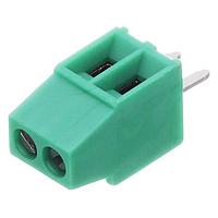 Molex 39773-0002 ບລັອກຂໍ້ຕໍ່ຄົງທີ່ 2.54mm Eurostyle Fxd TB Mnt PCB 2Ckt Grn