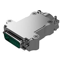 Amphenol Positronic RD25M10ACES ປລັກ D-Sub ຜູ້ຊາຍ ຕໍ່ກັນ 25P ຄຣິມພ໌ ເຫຼັ້ງເຫຼືອງສແຕນເນລສທີນ, ປະສິບັດຜິວ ປະກອບຮອບ Backshell ການປະກອບ Jackscrews