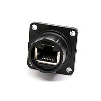 Amphenol Socapex RJF54421RA ວົງກົມ RJF544PushPullSqFlng RcptFemRJ45RtAng