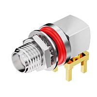 GCT (Global Connector Technology) RFPC-SMA22-FN-A-S ຕົວເຊື່ອມ SMA, ສ່ວນປະກອບ PCB ສ່ຽງສະຕິນ RA BHJck ມີວົງແຫຼມ O-Silicone. 6GHz. IP68/69