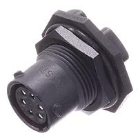 Amphenol SINE Systems RTS710ND6S03 ຕົວເຊື່ອມຕໍ່ Receptacle, Jam Nut SZ10