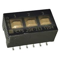 CTS Electronic Components 204-213ST ສະຫນາມສະຫມຸດ DIP 3 ສ່ວນສະຫນາມ DPDT