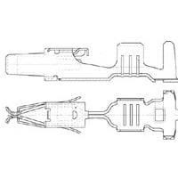 AMP Connectors - TE Connectivity 185027-1 ເຄື່ອງສົມບັດ JPT REC ສໍາລັບ 1 WIRE SEAL ມົນມົນ 3000