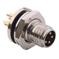 NorComp 855-004-103R001 ຕົວເຊື່ອມ IP67 ຜູ້ຊາຍ M8 ຕິດຕັ້ງແຜ່ນ 4 ຕຳແໜ່ງ ຖ້ວຍບວກຕົວຕົວເຊື່ອມຕົວໂດຍກົງ