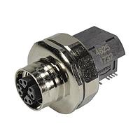 HARTING 21033814826 ອິນເຊີດ M12 X-code 8pin ຕົວຕໍ່ຜູ້ຍິງມຸ່ງມອງມຸ່ງມອງ pcb, SMT, ມີຕົວແປງ, 1Gbit, ມີການປົກປ້ອງ, PoE ເປີດໃຊ້ງານ (ມີກັບກອງ 21033012006)