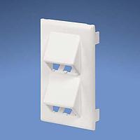 Panduit T70FV4WH ອຸປະກອນຕິດຕັ້ງພະລັງງານຮູບແບບ Snap-on ຢູ່ແນວຕັ້ງ ມີມຸມລົ່ນ ສຳລັບການສື່ສານ Fa