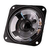 Same Sky (formerly CUI Devices) CSS-878731-58 ລະບົບລະດັບອິເລັກໂຕຣແມກເນຕິກ "ລະບົບລະດັບ Speaker, 87 x 87mm ສີ່ແຫຼງ, 31mm ລຶບ, Mylar, Ferrite, 5W, 8?, 550Hz, solder eylets"