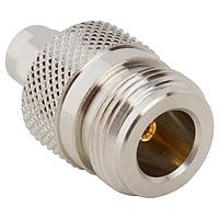 Amphenol RF 242112 ຕົວແປ RF - ລະຫວ່າງຊຸດ SMA PLUG ເປັນ N JACK ADAPTER
