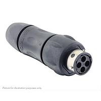 Eaton Souriau-Sunbank UTGX1JC104S ປຸ່ມຮັບສະຫຼຸບ ປຸ່ມຮັບສະຫຼຸບໃນແນວ, ມີກະບອກສາຍສົ່ງສະຫຼຸບດ້ານຫຼັງ, ສໍາລັບຕໍ່ຕ້ານຜູ້ຍິງ 4 ຕົວ, IP68/69K