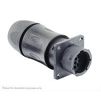 Eaton Souriau-Sunbank UTSX7JC1210PX ຮອບຮອງ Jam nut receptacle, ມີ cable gland backshell, ສໍາລັບ 10 ຕິດຕໍ່ຊາຍ, IP68/69K, keying X