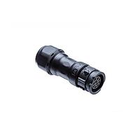 Amphenol LTW DC-04BMFB-QL8LPP Standard Circular Connector X-Lok, Large Size, Plastic, 20A, 04 pins, Male Connector, Female Contact, Straight, Push Lock, Screw-in, Field Installable, F12.0 - F14.0mm, IP68