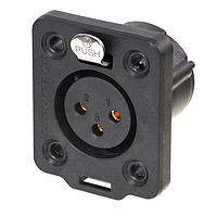 NEUTRIK NC3FDX-TOP ຕົວເຊື່ອມ 3P F Panel Mnt Rcpt Nickel/Gold TOP