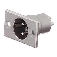 Amphenol Audio AC3MMPNZ ຕົວເຊື່ອມຕໍ່ 3 ໂພນ XLR ຜູ້ຊາຍ ຕິດຕັ້ງບ່ອນກະບອກ PN ຂອງຝາກປະຕູ ຕິດຕໍ່ທີ່ຜ່ານການກະເປົາ