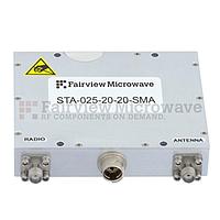 Fairview  STA-025-20-20-SMA Bi-Directional Amplifier, High Power 5/20 Watts Linear/CW, 2.4 GHz to 2.5 GHz, 1 us switching, 20 dB Gain, SMA