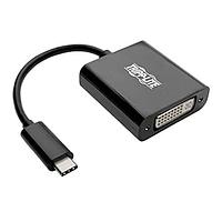 Tripp Lite U444-06N-DVIBAM ສາຍຕໍ່ Adapter USBC-DVI AM ADAPTER, ສີດຳ
