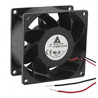 Delta Electronics, Inc. FFB0812UHE ພັງລົມ Tubeaxial DC Tubeaxial, 80x38mm, 12VDC, Ball Bearing, Lead Wires